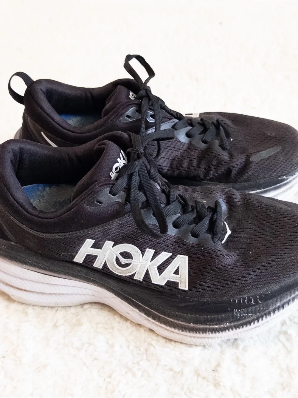 HOKA Black Running Shoes Women’s Size 6B Athletic Sneakers Walking Gym